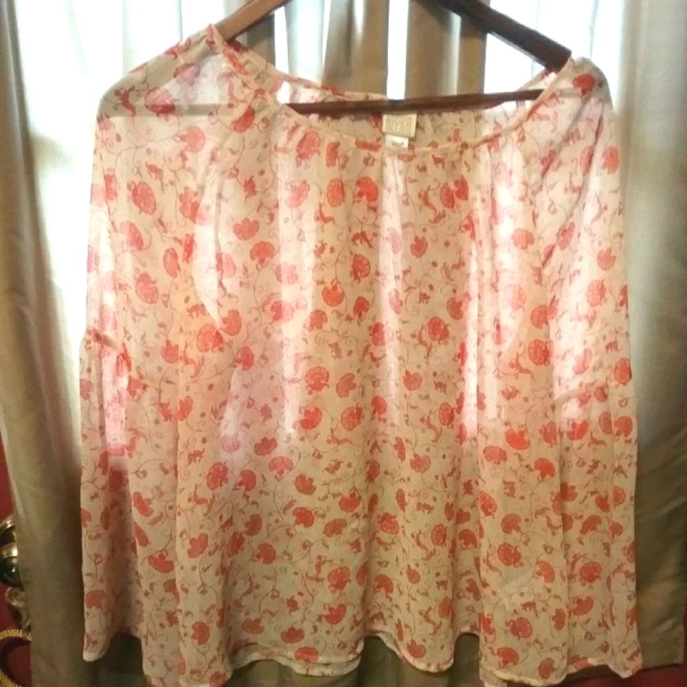 Canyon River Blues floral chiffon tunic
